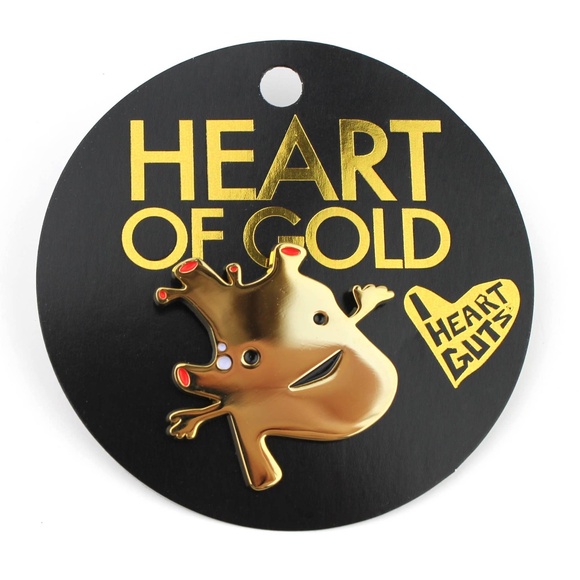 Heart of Gold Enamel Lapel Pin - Picture 1 of 3
